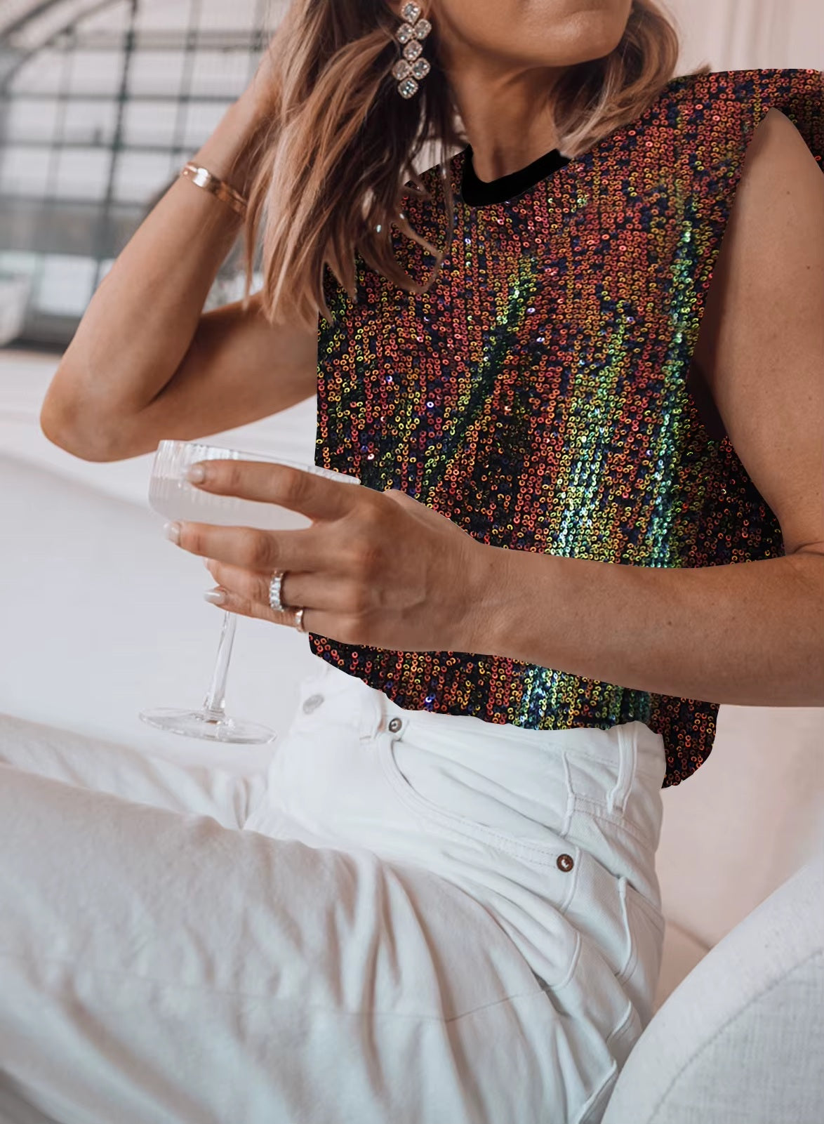 Sparkle & shine sequin top | 1+1 GRATIS