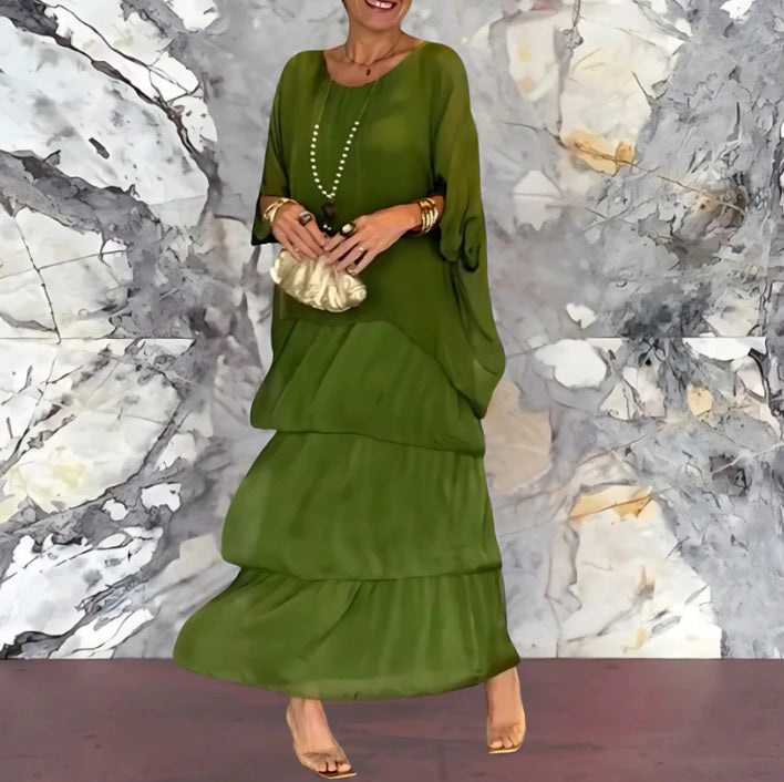 Emerald grace layer dress