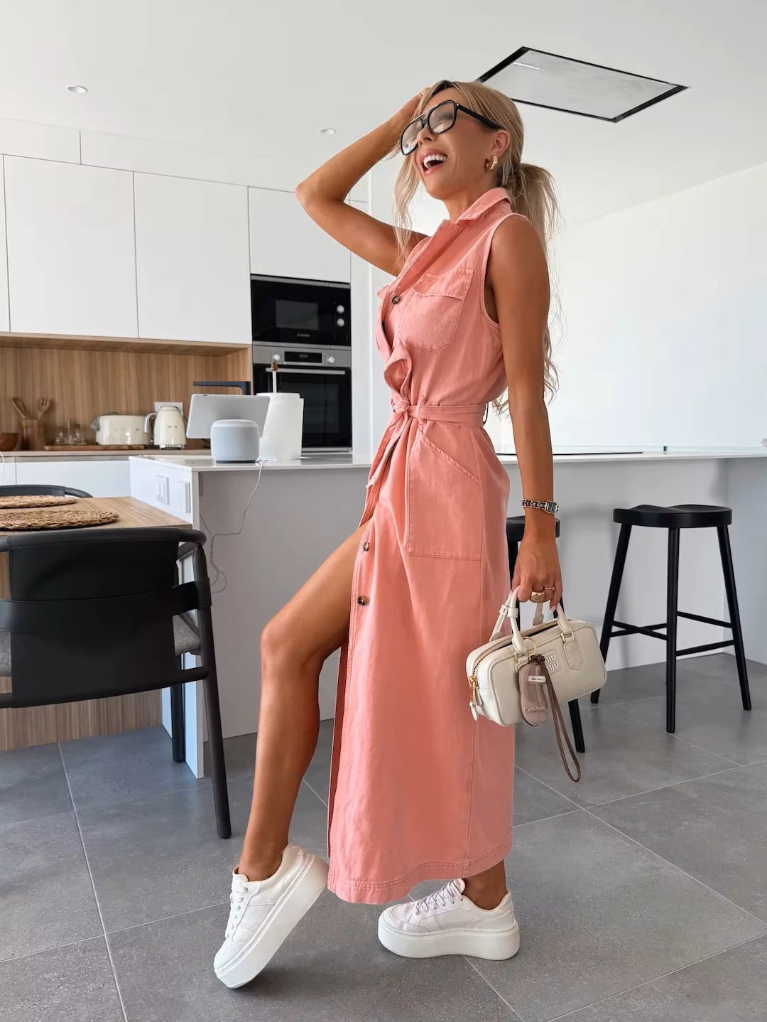 Vavé | Denim maxi-jurk