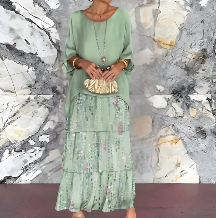 Emerald grace layer dress