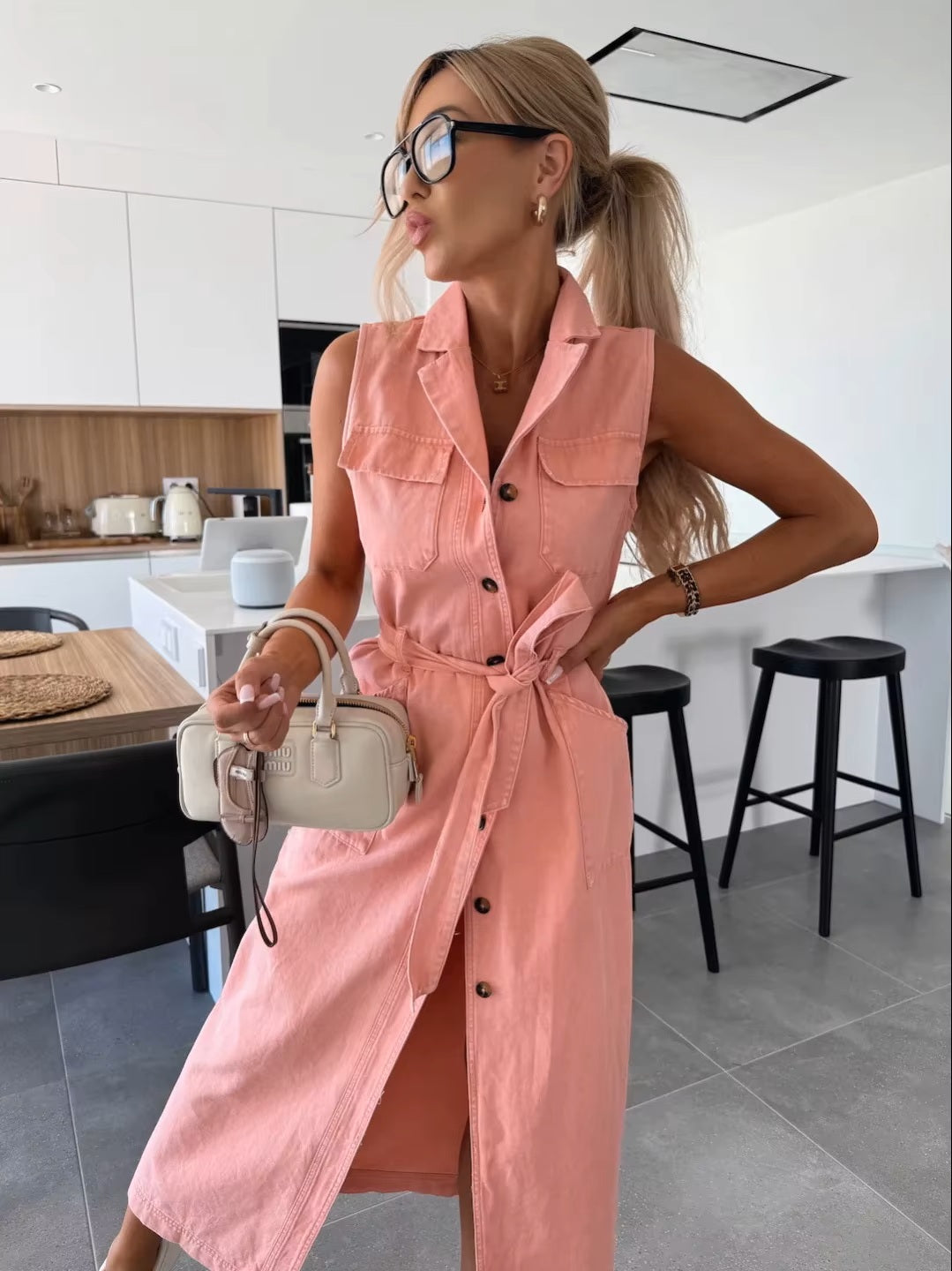 Vavé | Denim maxi-jurk