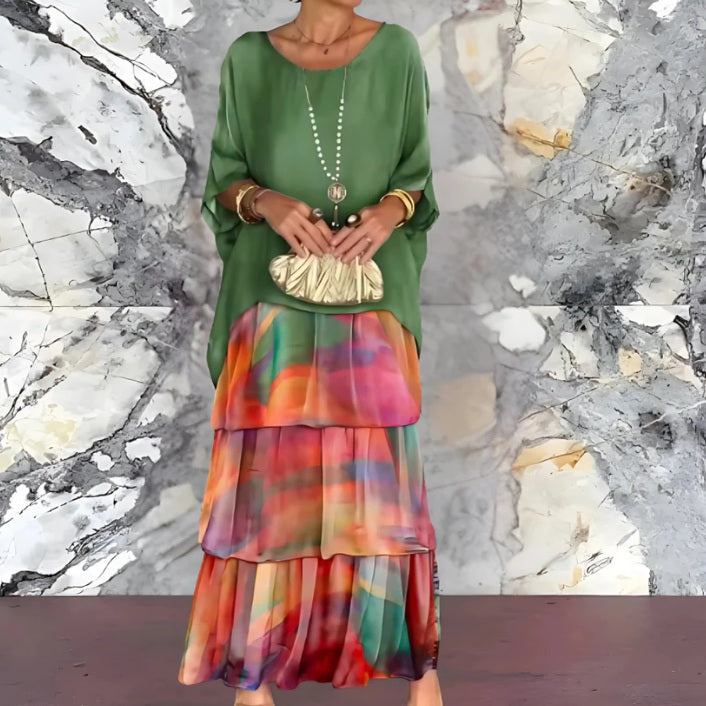 Emerald grace layer dress