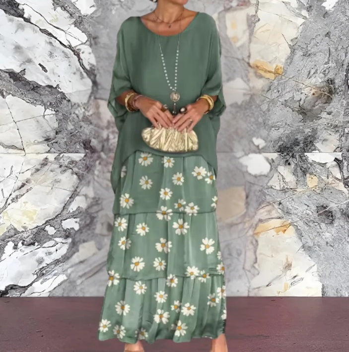Emerald grace layer dress