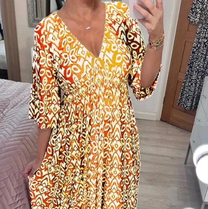 Santorini bloom dress