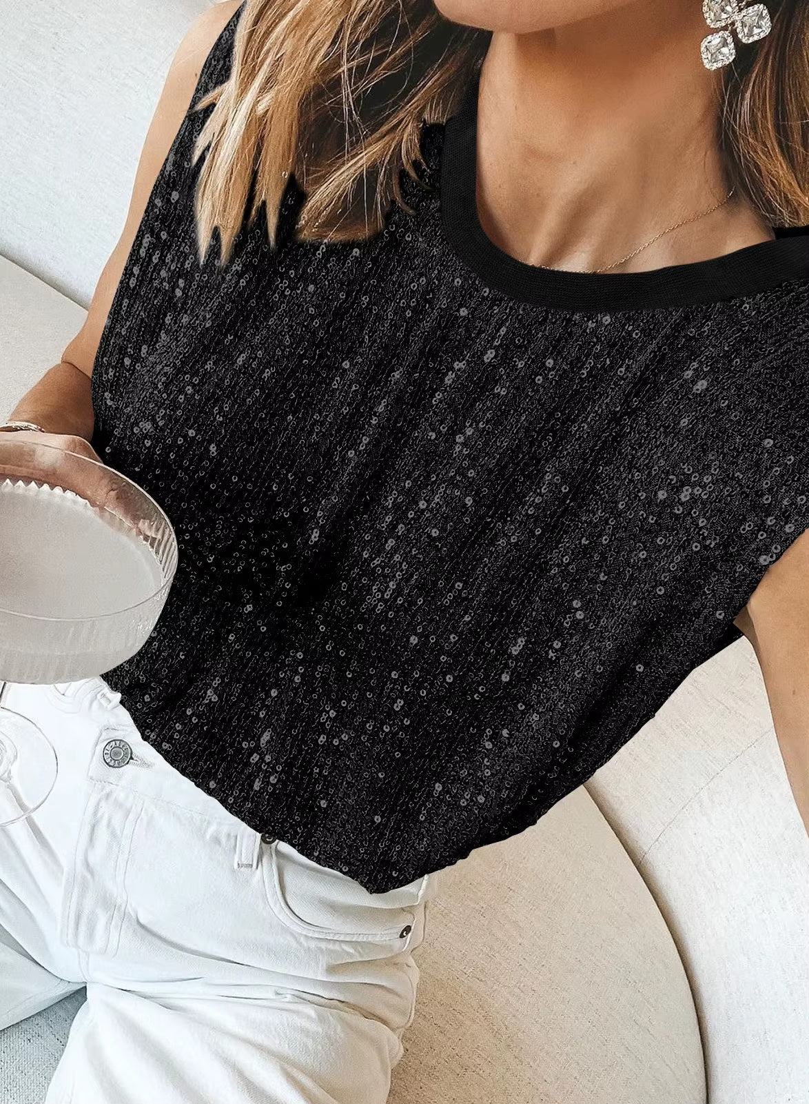 Sparkle & shine sequin top | 1+1 GRATIS
