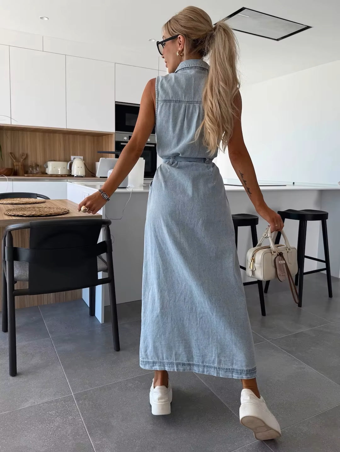 Vavé | Denim maxi-jurk