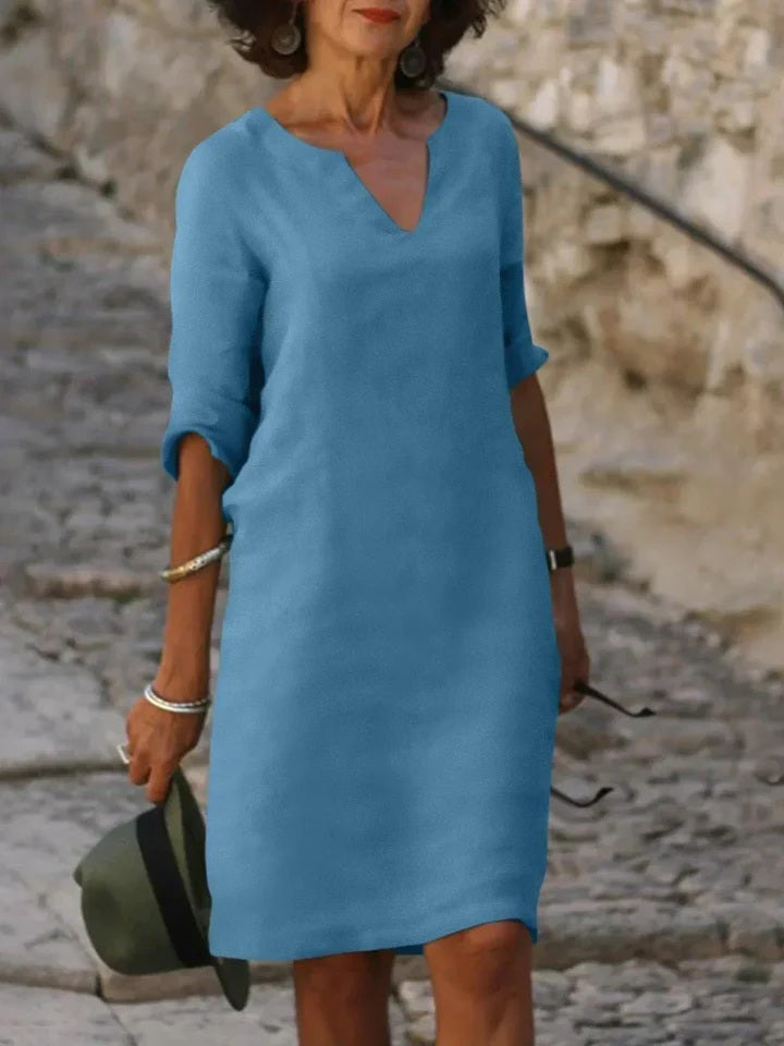Elegante V-hals jurk