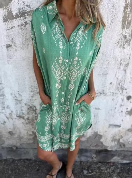 Bohemian breeze shirt dress