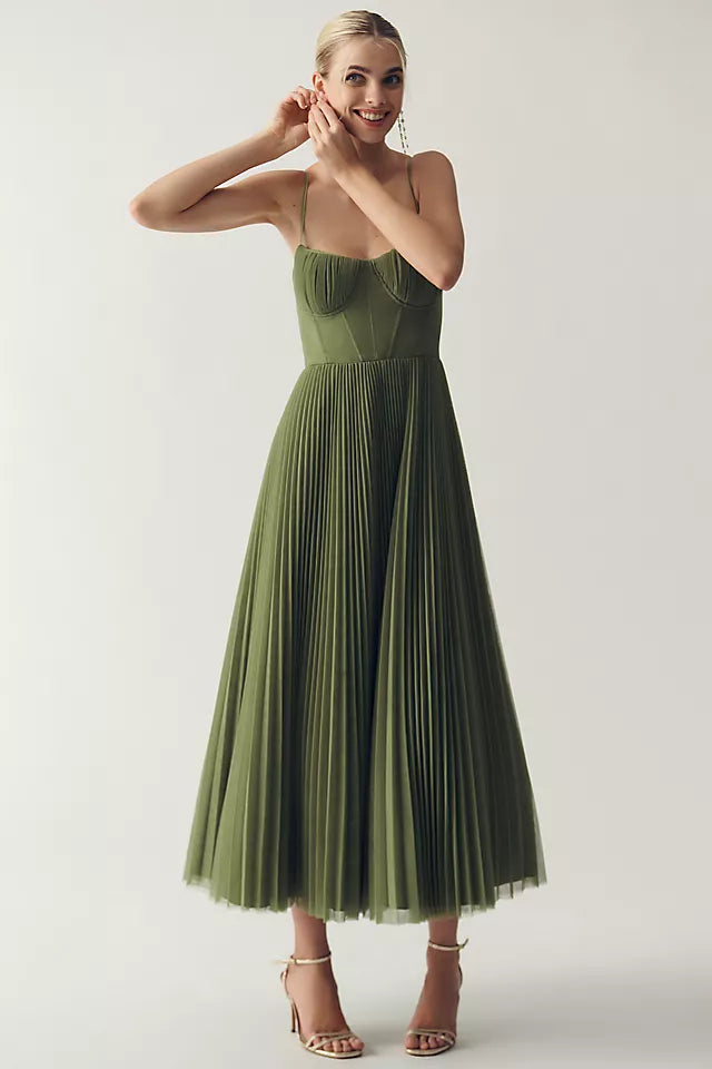 Smaragd silhouet jurk