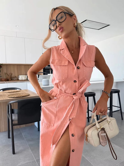 Vavé | Denim maxi-jurk