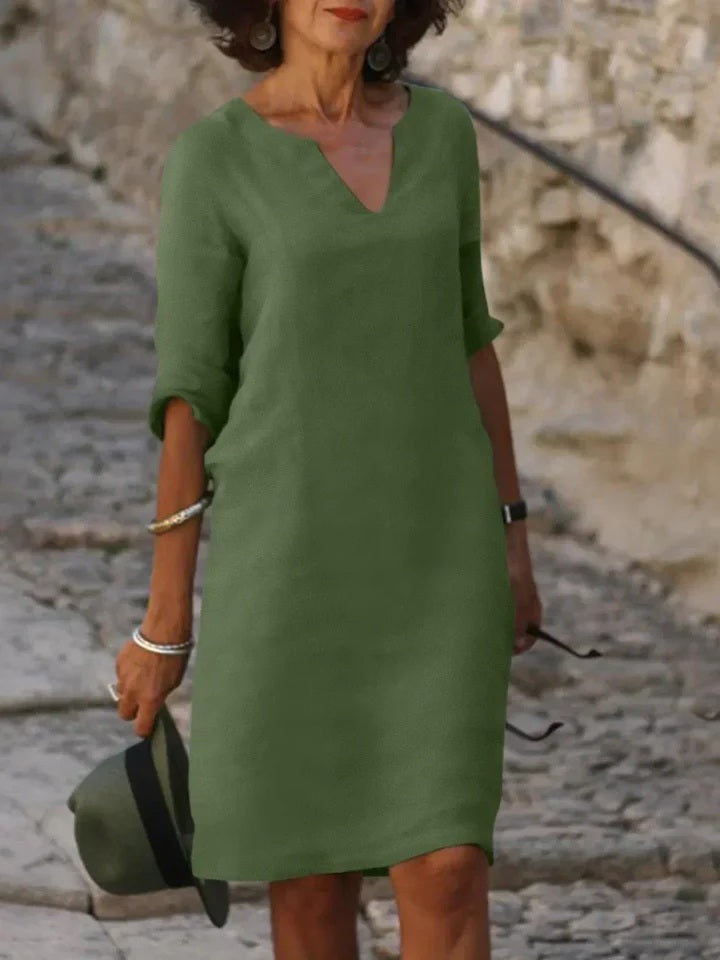 Elegante V-hals jurk