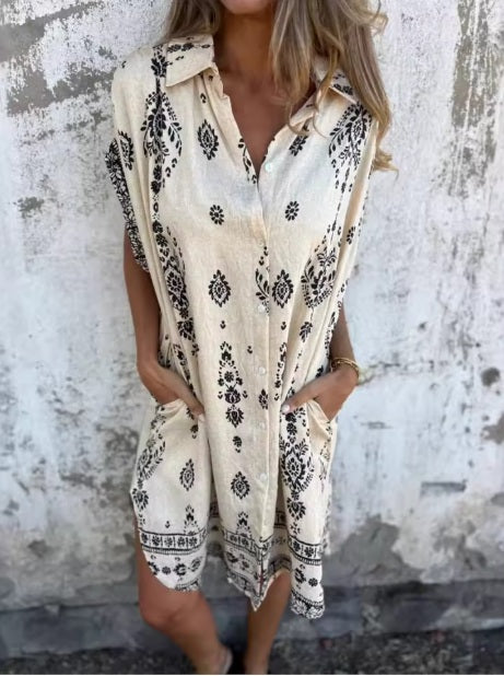 Bohemian breeze shirt dress