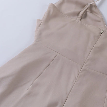 Celeste satin split dress