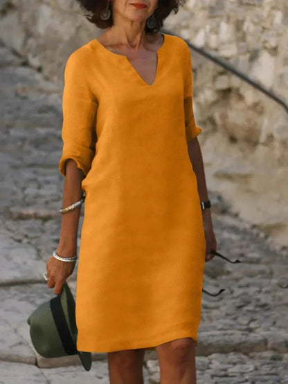 Elegante V-hals jurk