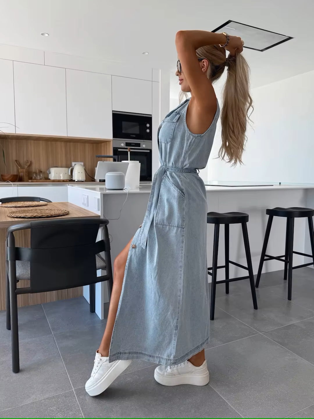 Vavé | Denim maxi-jurk