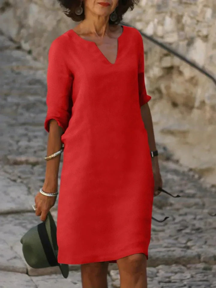 Elegante V-hals jurk