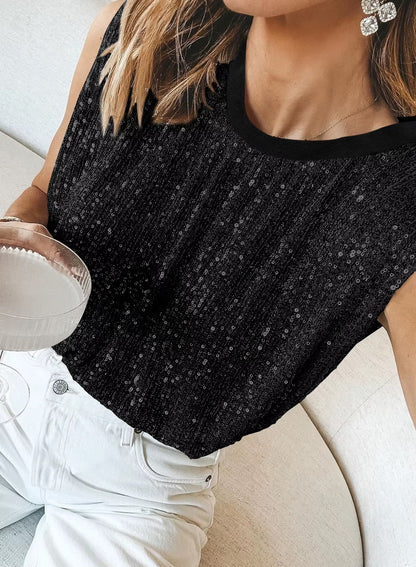 Sparkle & shine sequin top |  1+1 GRATIS