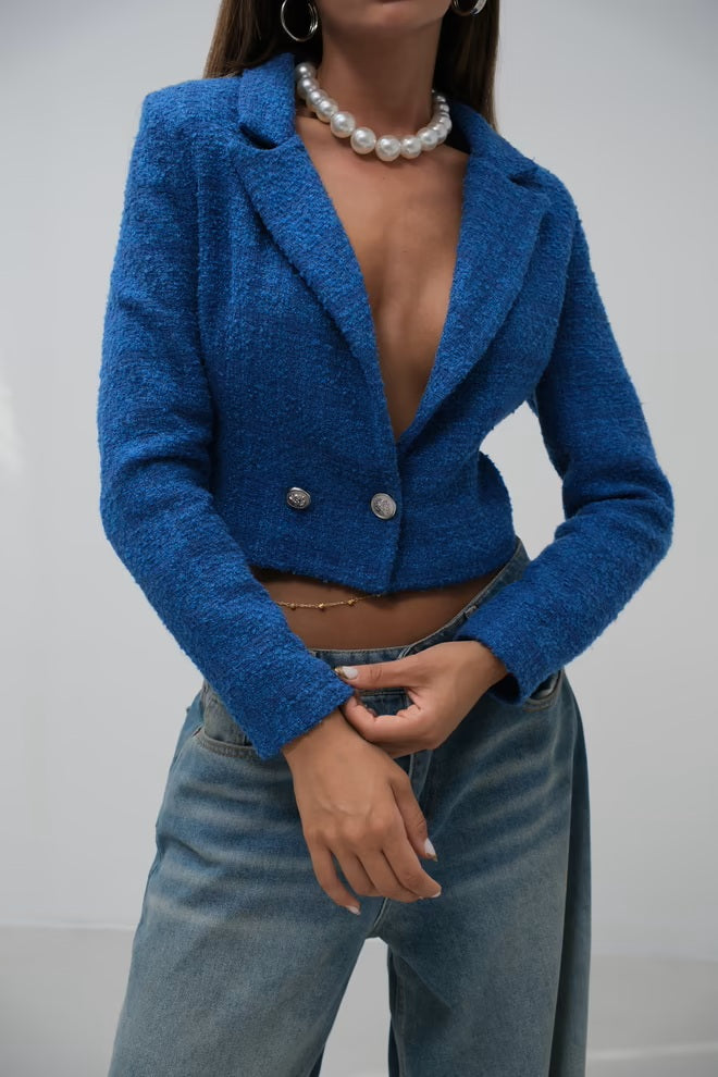 Modern elegance cropped blazer