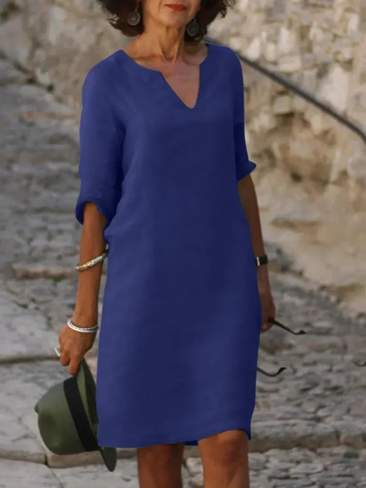 Elegante V-hals jurk