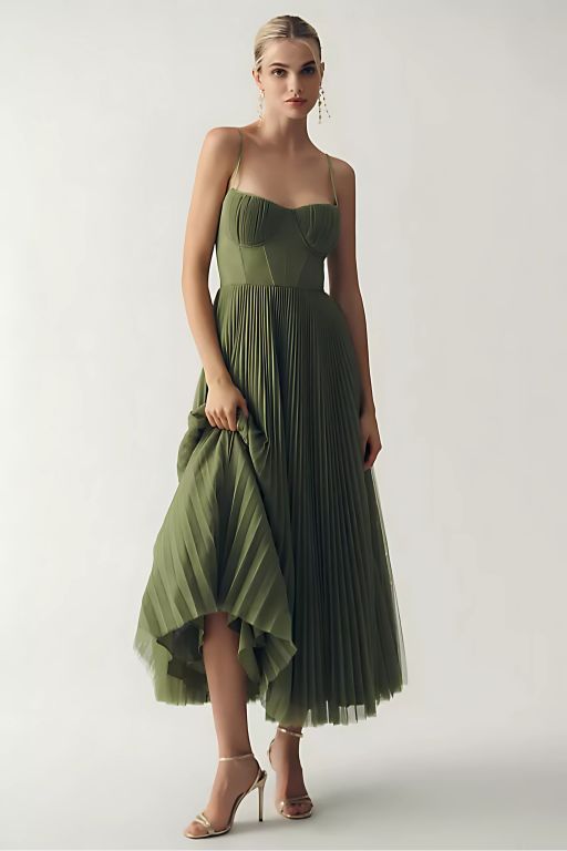 Smaragd silhouet jurk