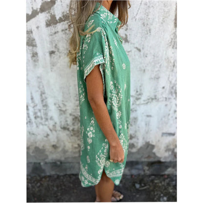 Bohemian breeze shirt dress
